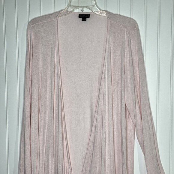 J Jill Cardigan Women M Light Pink Open Front Lightweight Sweater Office Casual - Picture 3 of 12